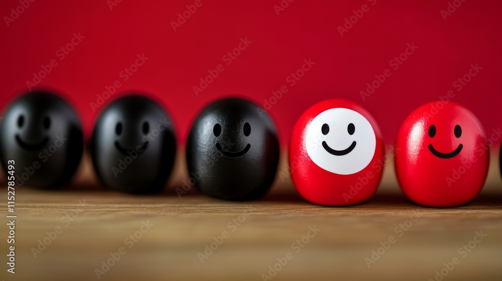 Poster harmony in group with positive expressions and soft light