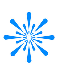 Blue fireworks with transparent background
