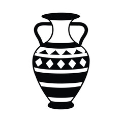 artistic vase silhouette vector for pottery and decorative themes