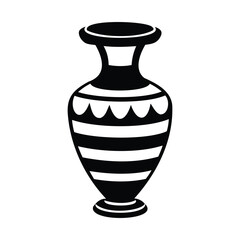 artistic vase silhouette vector for pottery and decorative themes