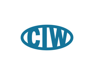 CIW logo design vector template. CIW