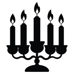 decorative candle silhouette art for celebration and ambiance design
