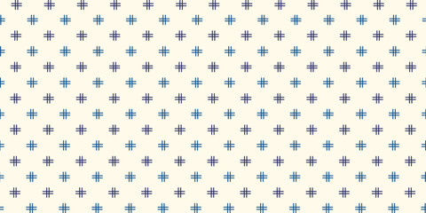 Seamless surface pattern with strokes. Repeated broken horizontal lines. Dashes motif. Simple geometric ornament. Hatched minimalist wallpaper. Modern abstract background with stitches. Vector © Muhammad