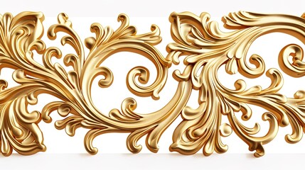 Beautiful golden decorative element in an elegant cut out form, Delicate and shiny for various decorative purposes, Ideal for adding a touch of luxury to any setting.