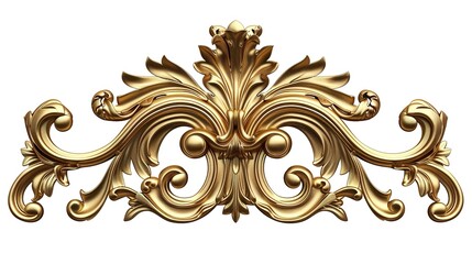 Beautiful golden decorative element in an elegant cut out form, Delicate and shiny for various decorative purposes, Ideal for adding a touch of luxury to any setting.