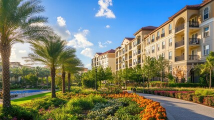 Fototapeta premium Luxury Apartments in Tropical Paradise