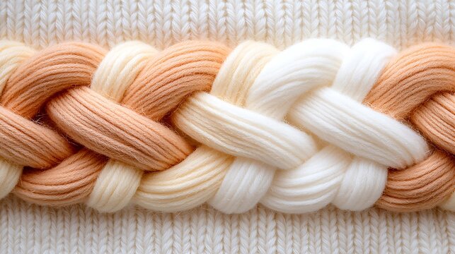 Cozy tutorial braided yarn techniques in a craft studio - close-up creative exploration