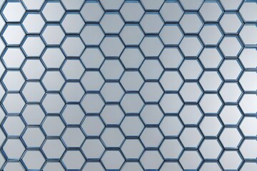 Naklejka premium a close up of a metal mesh with a blue pattern