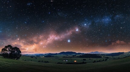 Starry Night Over Remote Farm