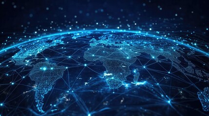 Obraz premium A digital illustration of a global network