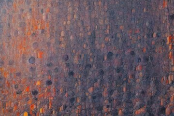 painting of a group of people standing in a field with a sky background