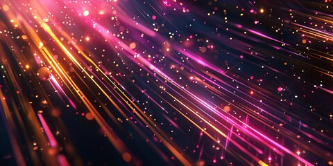 Fototapeta premium Abstract digital technology speed connect purple and gold background