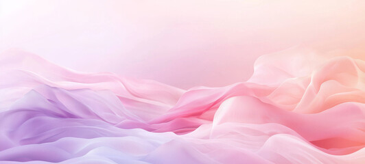 Obraz premium soft gradient of pink and purple hues with flowing, translucent fabric like textures