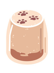 Coffee drink in glass cup