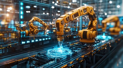 Smart Factory Automation Robotics Industrial Technology Manufacturing Process