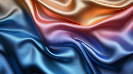 Fototapeta premium Abstract Colorful Silk Fabric Draped Softly