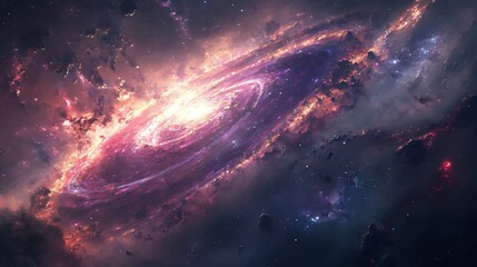 Obraz premium Japanese scientists using advanced technology explore distant galaxy where laws of physics constantly changing uncovering new theories in quantum mechanics and the mysteries of the universe's creation