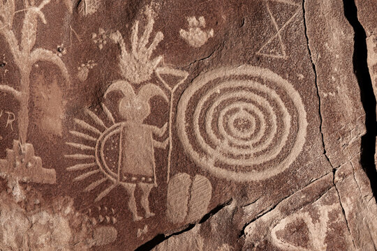 Main Panel of the Crow Canyon Petroglyphs, located  near Bloomfield, New Mexico
