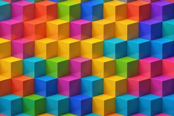 Obraz premium a close up of a colorful cube pattern with a black background