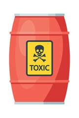 Canister with toxic dangerous chemicals