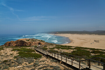 Wooden Walkway To Praia Do Bordeira Beach, Portugal