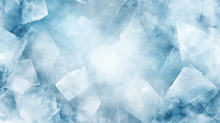 A collection of crystal-clear ice cubes scattered across a cool blue background, creating a refreshing and frosty ambiance.