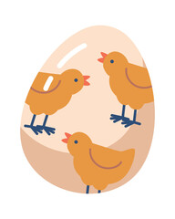 Easter egg with chicken design