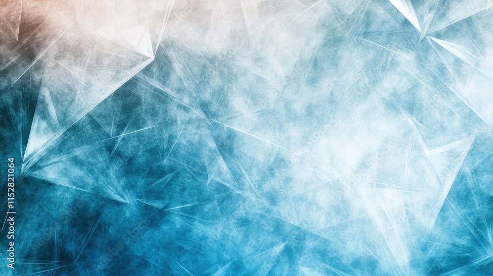 Poster abstract background of soft blue and white hues blending together, creating a tranquil and modern at