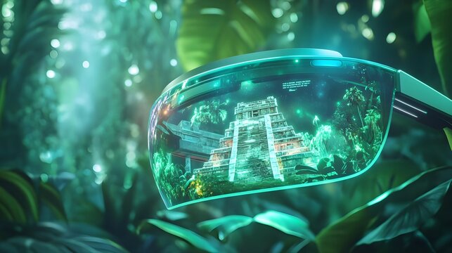 vr mayan pyramid jungle exploration - metaverse