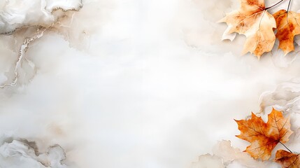 Seasonal change in autumn artistic close-up of falling leaves and nature's serenity