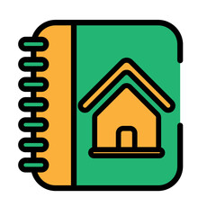 Home Icon on Cover Book