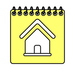 Home Icon on Notepaper