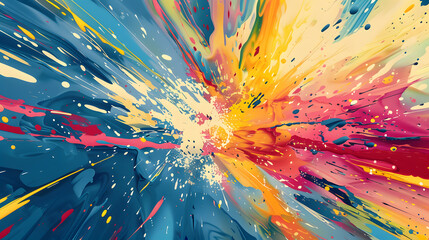 Warp Speed comic effect watercolor