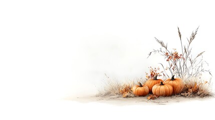 Obraz premium Harvest celebration autumn field photography warm environment close-up nature's bounty