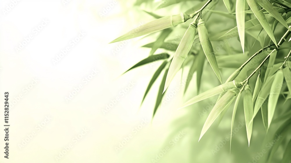 Poster a serene and tranquil digital 3d showcasing the edge of a bamboo forest with a warm festive glow and