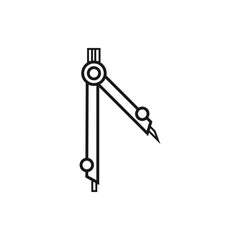 Drawing compass icon design