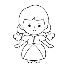 Vector of careers character outline for coloring book