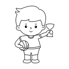 Vector of careers character outline for coloring book