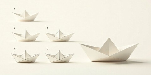 Stages of Growth  A Visual Representation of Progression and Development Through Simple Paper Craft