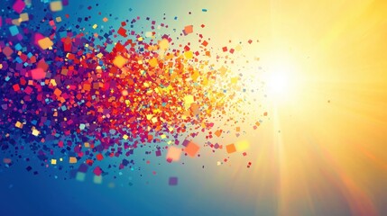 Minimalist New Year Confetti Burst