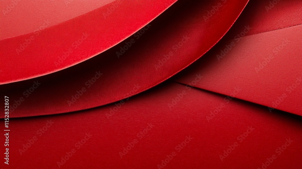 Poster detailed 3d of a vibrant red envelope with a clean minimalist background and a placeholder text area
