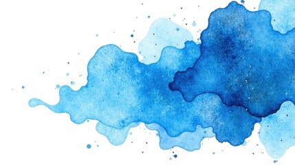Abstract Blue Watercolor Splashes A Serene and Textured Background for Design Projects