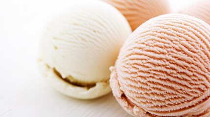 Creamy ice cream scoops in pastel colors, showcasing a delightful assortment of flavors, perfect for a sweet treat.