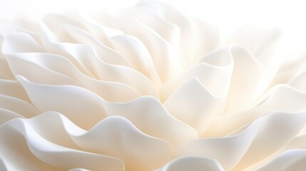 Obraz premium A soft, white flower with delicate, layered petals, exuding elegance and tranquility against a light backdrop.