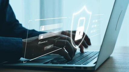 Business person explore the core of cyber security. Delve into cyber protection methods, threats, and bolster cyber security stance. Essential for navigating the cyber security age UUID - Powered by Adobe