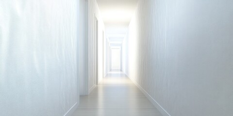 Bright, minimalist hallway with sunlight streaming through.