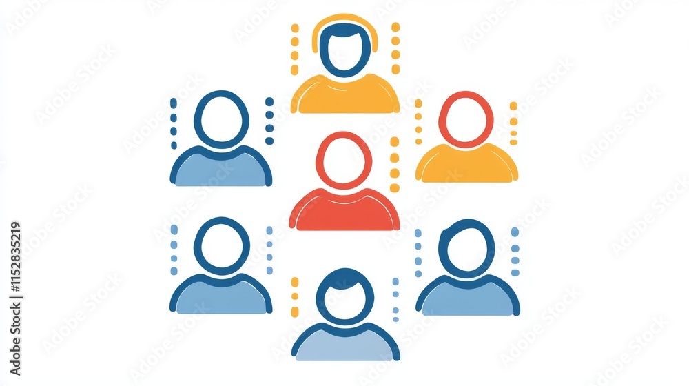 Poster simple set of people management related vector line icons. contains such icons as task manager, qual