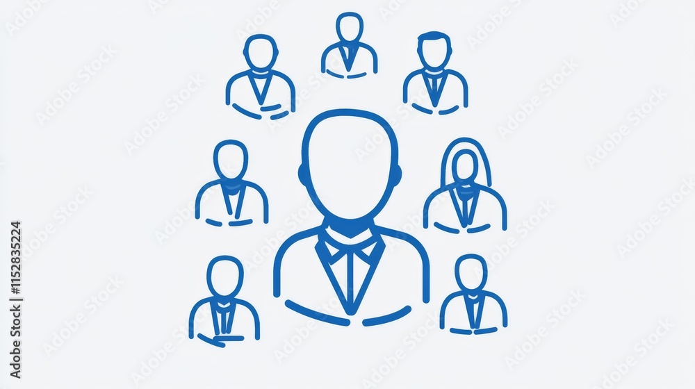 Poster simple set of people management related vector line icons. contains such icons as task manager, qual
