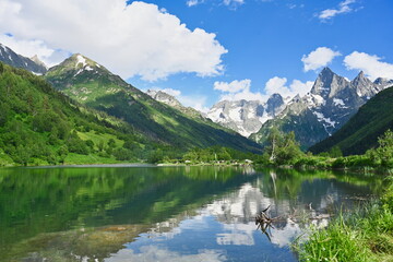Tranquil scene of Lake Tumanly-Kol on a summer day