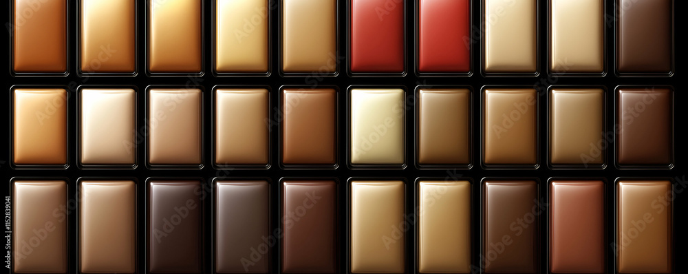 Poster abstract brown and beige square pattern, a gradient of hues in a grid arrangement, creating a seamle